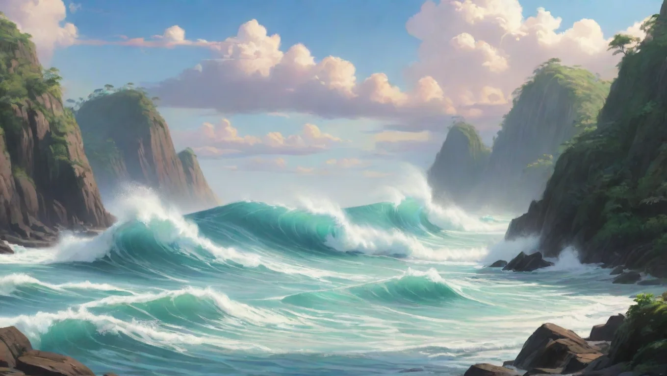 Backdrop background environment neutral colors artstation nostalgic colorful Usatan Usatan Usatan waves Hi there Im Usatan Menherachans magical familiar Whats your name undefined