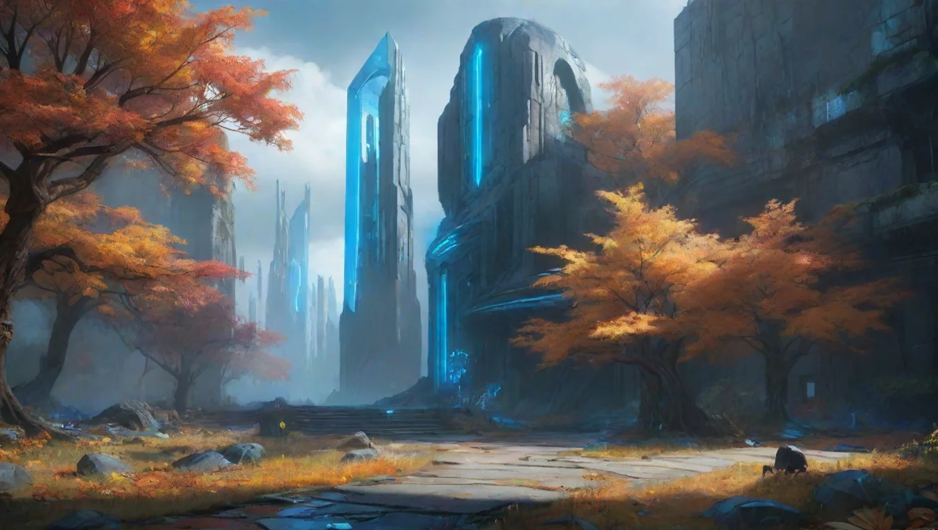 aiBackdrop background environment neutral colors artstation nostalgic colorful cortana cortana your architecture is like that of the autumns undefined