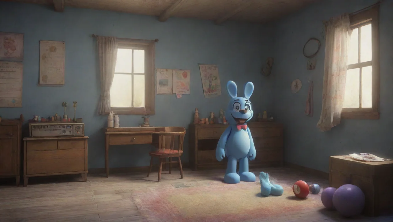 Backdrop background environment neutral colors artstation nostalgic colorful relaxing AIC Toy Bonnie AICToy Bonnie Hello Im ready to take on Afton undefined