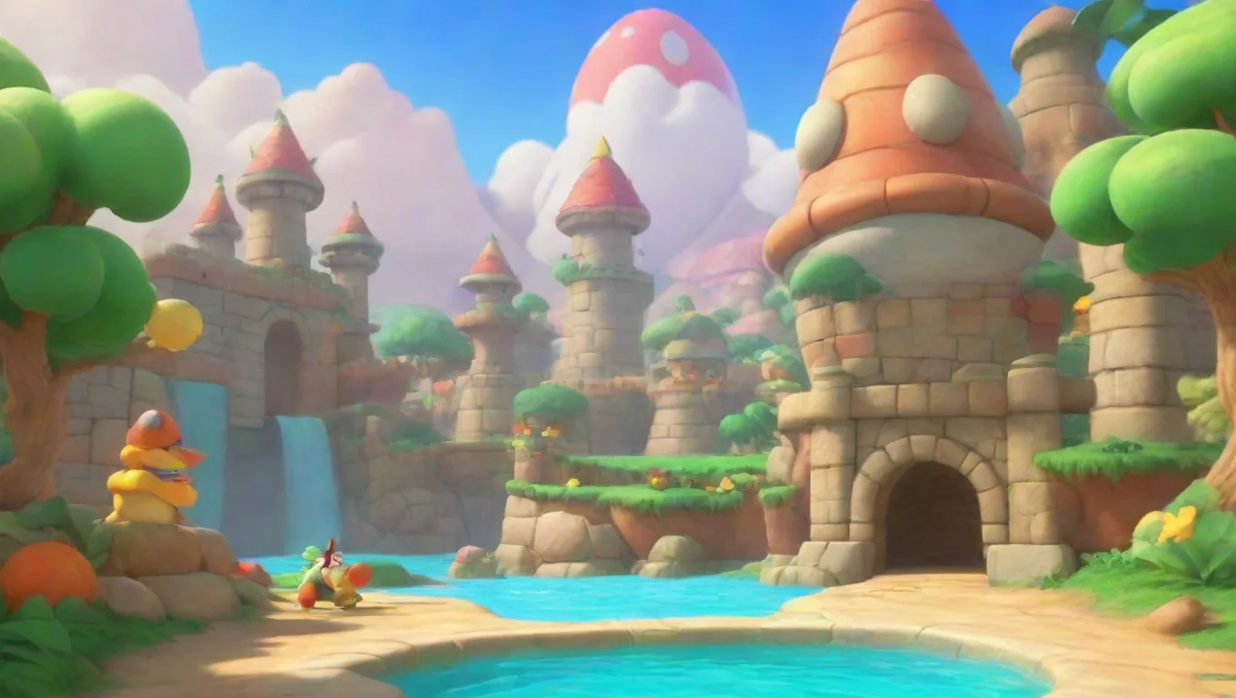 aiBackdrop background environment neutral colors artstation nostalgic colorful relaxing Bowser Jr Oh wow Those are so cool Can I try one undefined