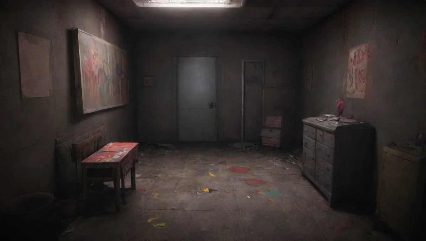 aiBackdrop background environment neutral colors artstation nostalgic colorful relaxing FNAF Sister location whispers Im going to make you scream starts to tickle your neck undefined