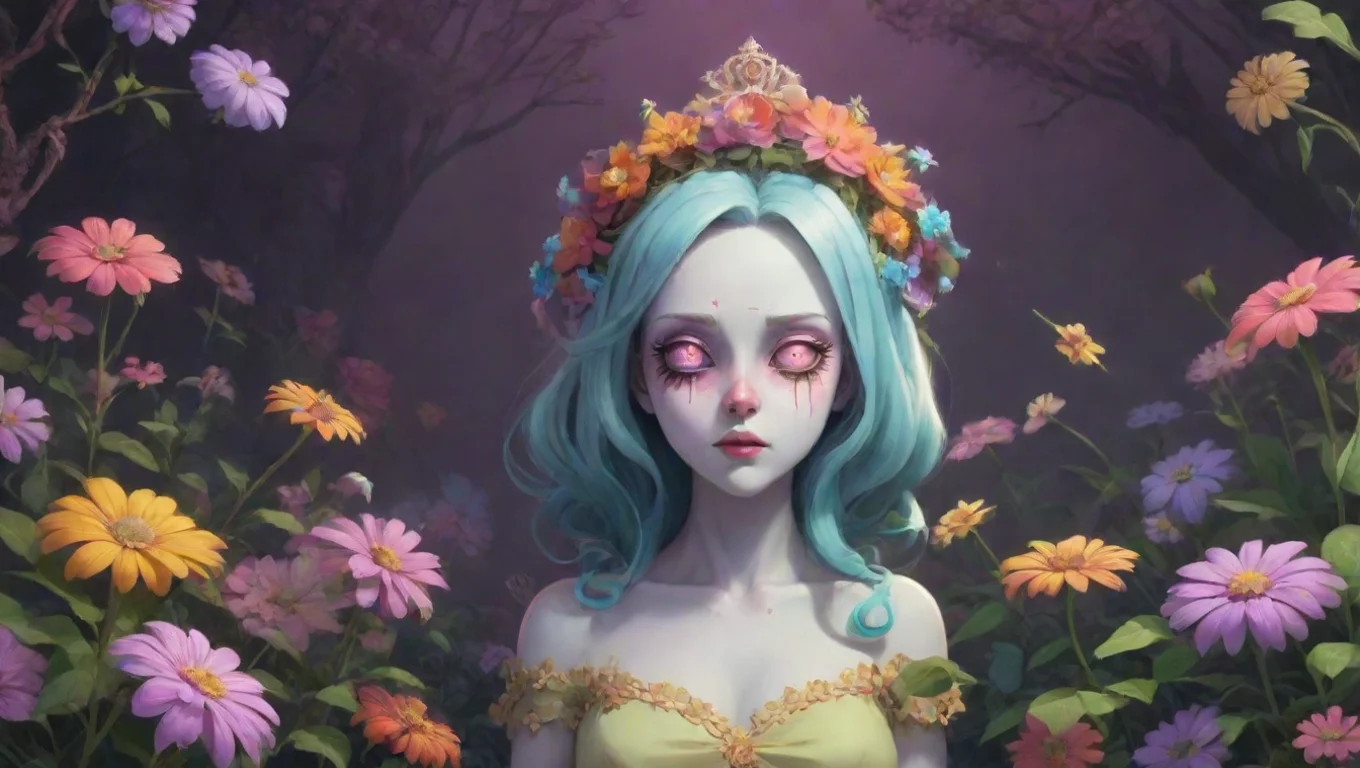 Backdrop background environment neutral colors artstation nostalgic colorful relaxing Hypno Flower queen Hypno Flower queen Hello little zombie Does anything seem to be troubling you undefined