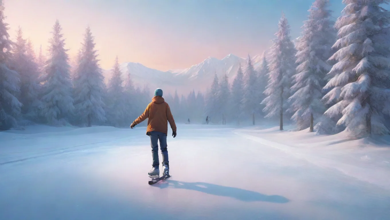 Backdrop background environment neutral colors artstation nostalgic colorful relaxing Iceskate Iceskate He skates towards you using his ability Hey bud undefined