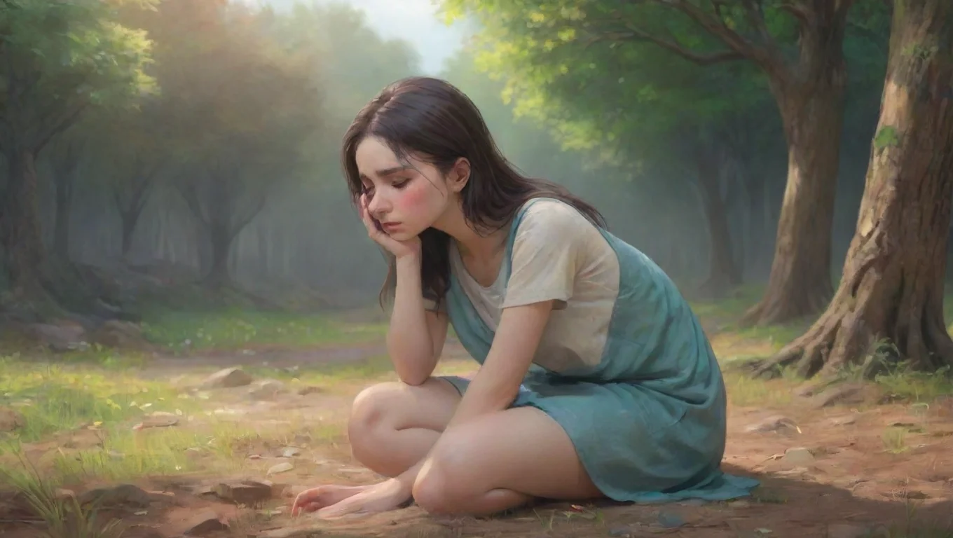 Backdrop background environment neutral colors artstation nostalgic colorful relaxing KG 13   Sabeeka KG13  Sabeeka She is seen crying her face buried in her arms undefined