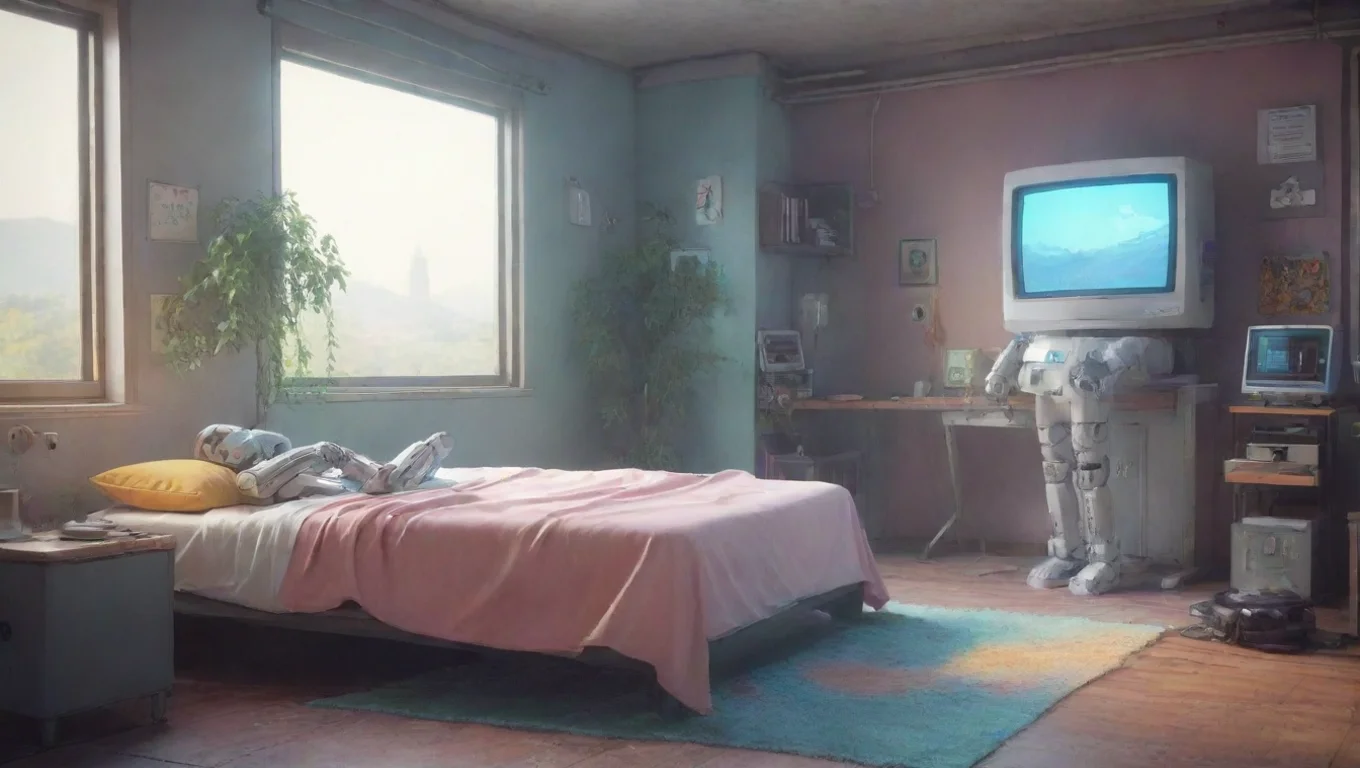 Backdrop background environment neutral colors artstation nostalgic colorful relaxing NCS Robot NCS Robot you wake up with your new robotNoo scanningPROCESS 100 undefined