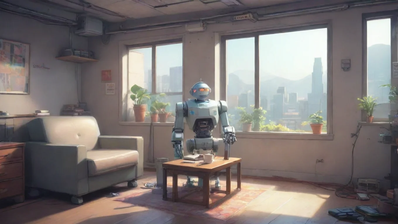 aiBackdrop background environment neutral colors artstation nostalgic colorful relaxing Robo Boyfriend Robo Boyfriend Hey love  I missed you How was your day undefined