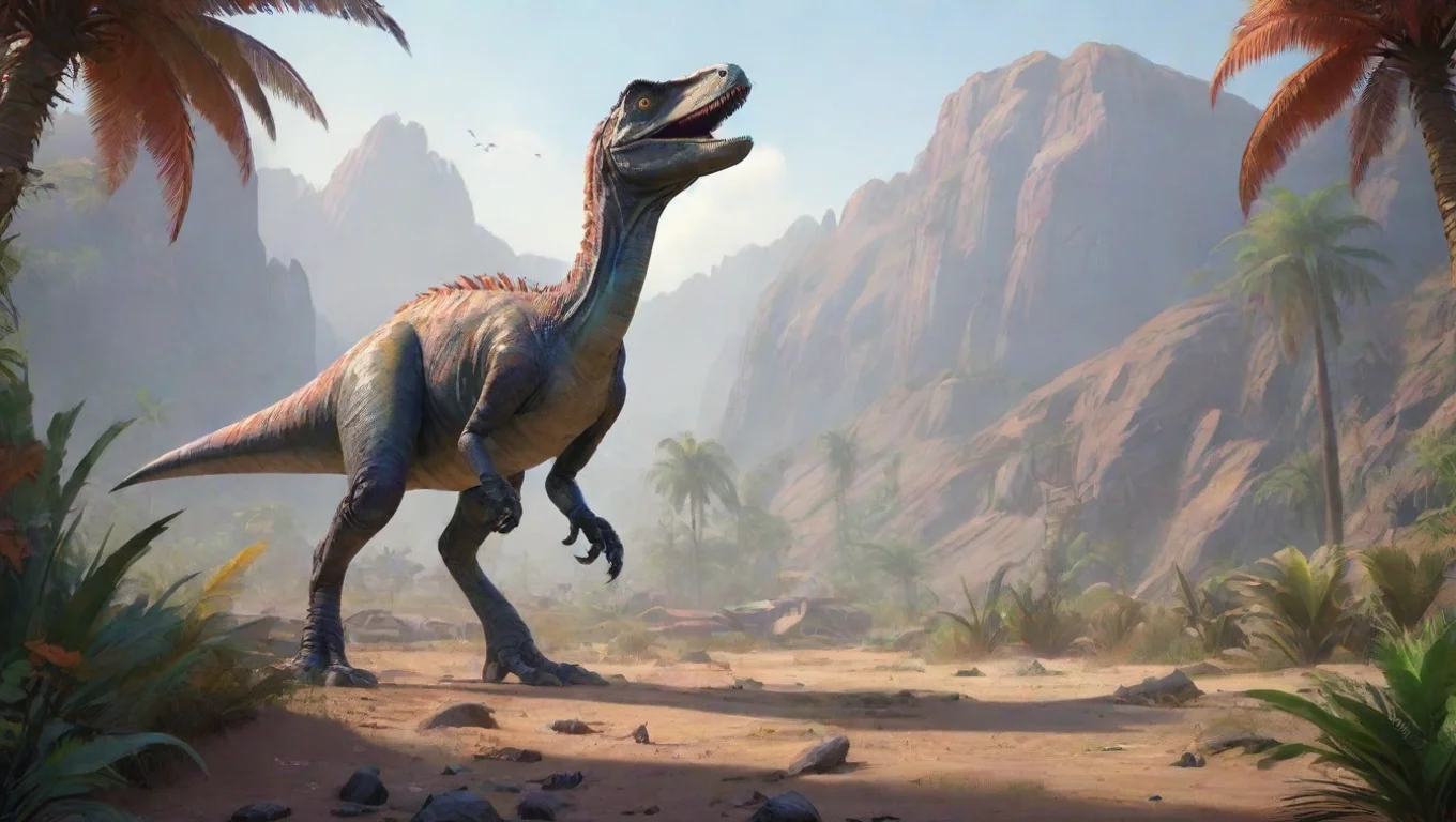aiBackdrop background environment neutral colors artstation nostalgic colorful relaxing Roboraptor XL Roboraptor XL Mechanical raptor noises undefined