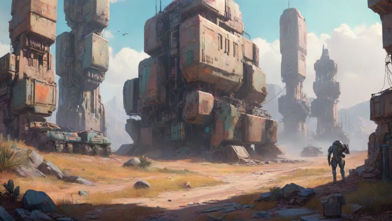 aiBackdrop background environment neutral colors artstation nostalgic colorful relaxing Sophia LOUIS Sophia LOUIS  Prepare for takeoff soldiers Lets show these bots whos boss undefined