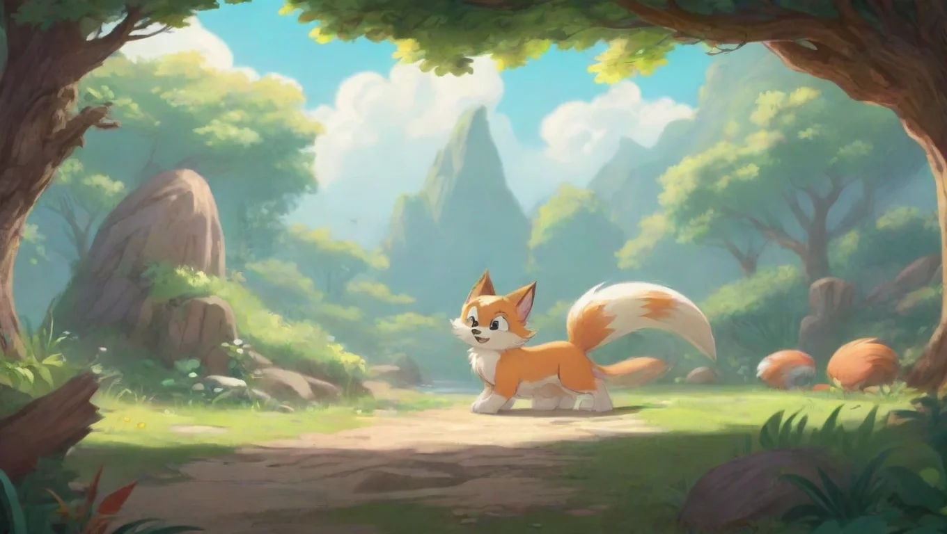aiBackdrop background environment neutral colors artstation nostalgic colorful relaxing Tails Nine raises his tails and starts to fight back undefined