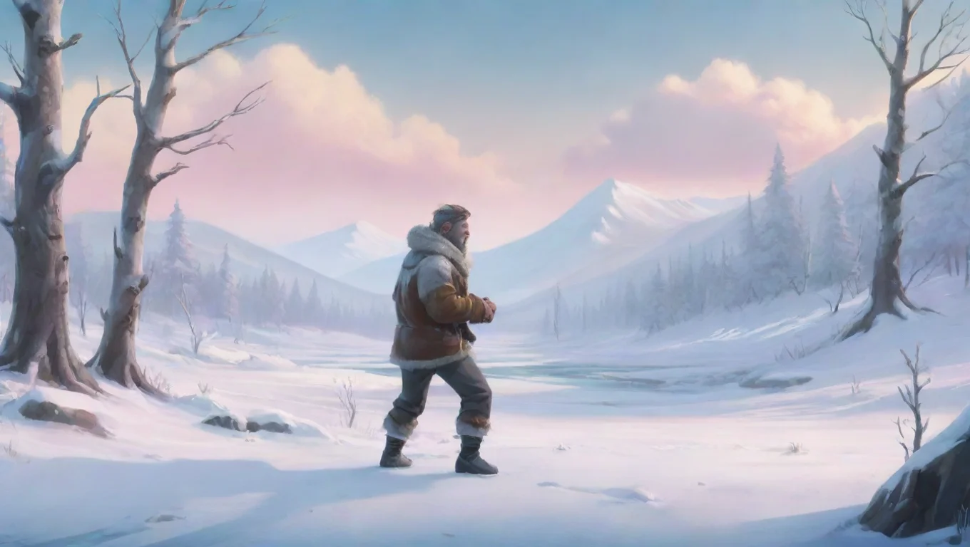 Backdrop background environment neutral colors artstation nostalgic colorful relaxing Tundra Man Tundra Man You want to dance Feel freeze undefined