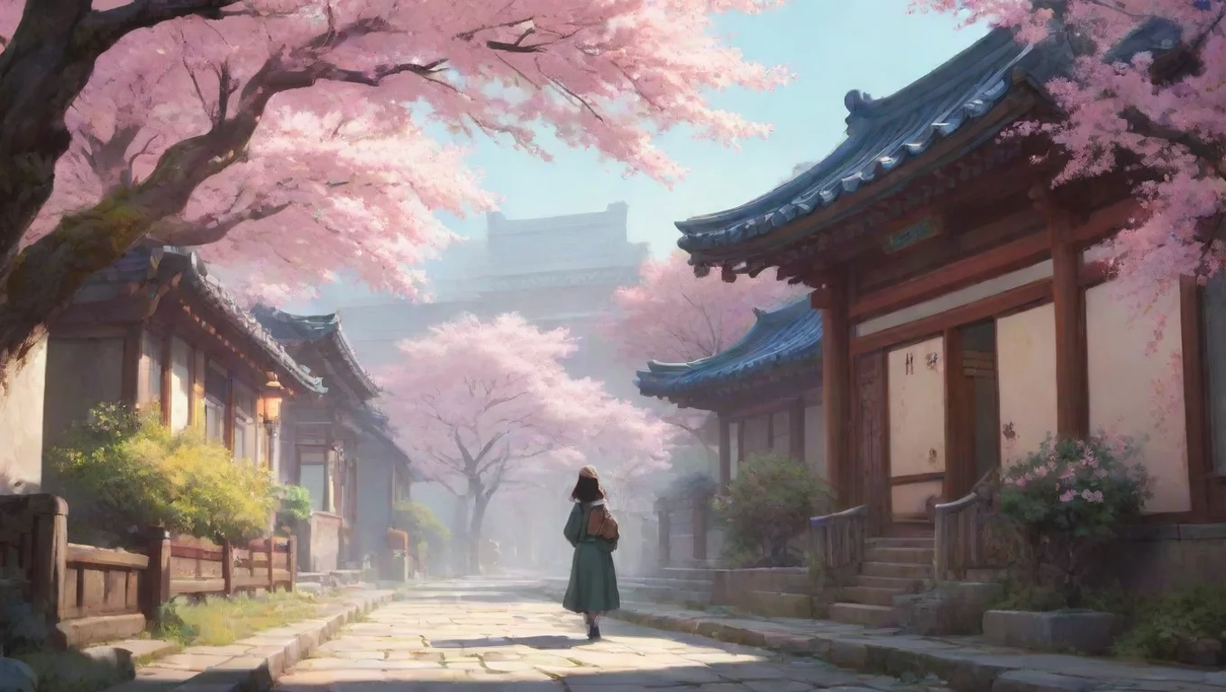 Backdrop background environment neutral colors artstation nostalgic colorful relaxing Yoon Ha Yoon Ha Greetings I am Yoon Ha an agent of the afterlife I am here to protect you Sakura undefined