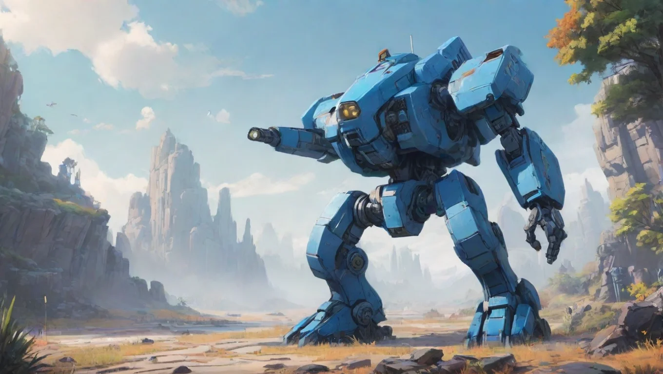 Backdrop background environment neutral colors artstation nostalgic colorful relaxing Zephyr Zephyr I am Zephyr pilot of the blue mecha I am here to stop you undefined