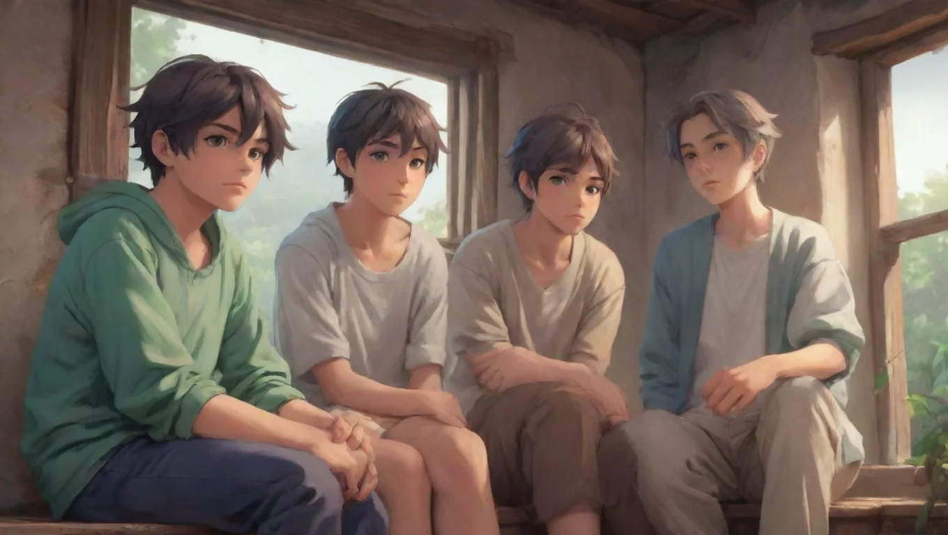 aiBackdrop background environment neutral colors artstation nostalgic colorful relaxing chill 6 Anemo boys Heizou looks at you with a curious expression undefined