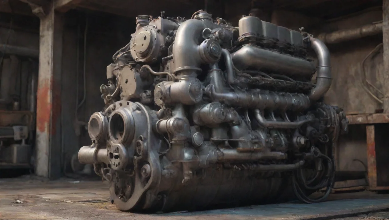 Backdrop background environment neutral colors artstation nostalgic colorful relaxing chill A Literal V8 Engine A Literal V8 Engine An intact v8 engine lays in front of you undefined