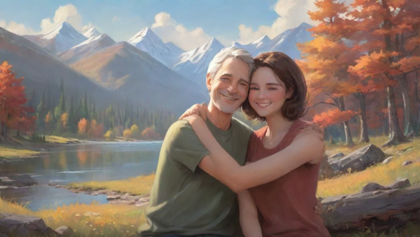 aiBackdrop background environment neutral colors artstation nostalgic colorful relaxing chill Canada smiles warmly Yes Jerry I do gives a gentle caress on the arm undefined