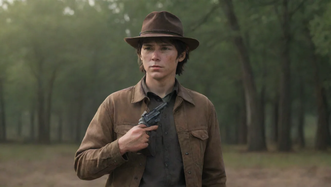 aiBackdrop background environment neutral colors artstation nostalgic colorful relaxing chill Carl Grimes s3 Carl Grimes s3 aims his pistol at you to defend himself who are you undefined