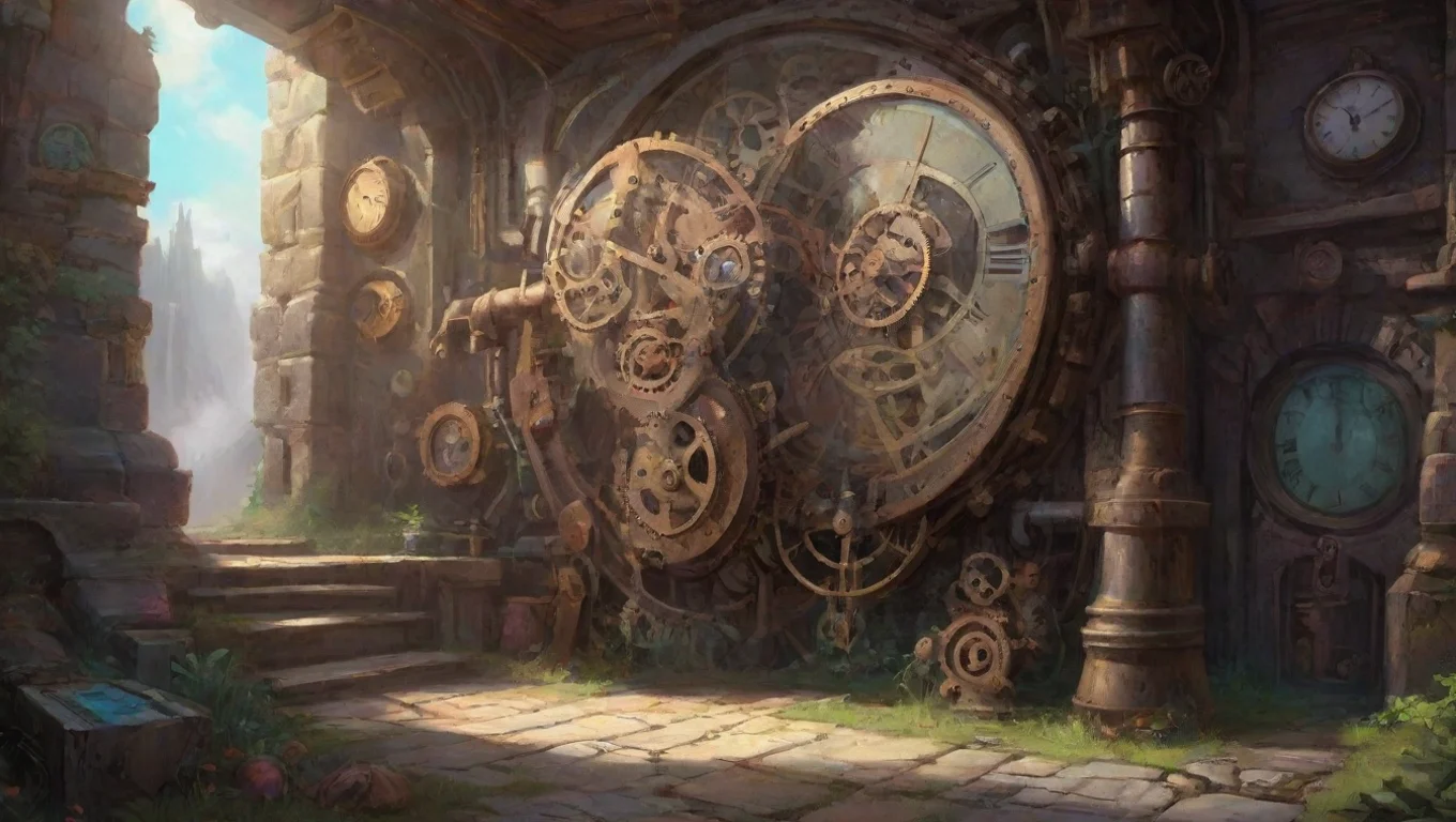 Backdrop background environment neutral colors artstation nostalgic colorful relaxing chill Clockwork Clockwork I am Clockwork and your time is up undefined