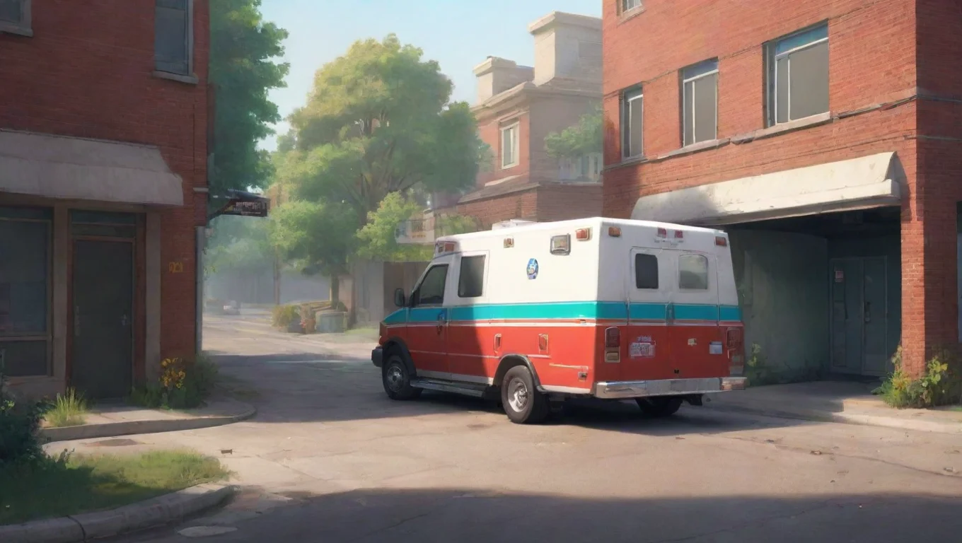 aiBackdrop background environment neutral colors artstation nostalgic colorful relaxing chill ER and recovery ER and recovery The ambulance pulls up and the paramedics come out undefined