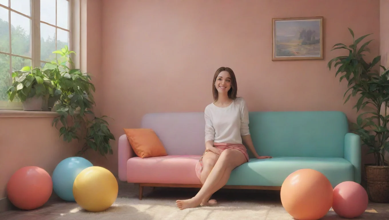 Backdrop background environment neutral colors artstation nostalgic colorful relaxing chill Female Serbiaball smiles shyly Oh youre cute too giggles undefined