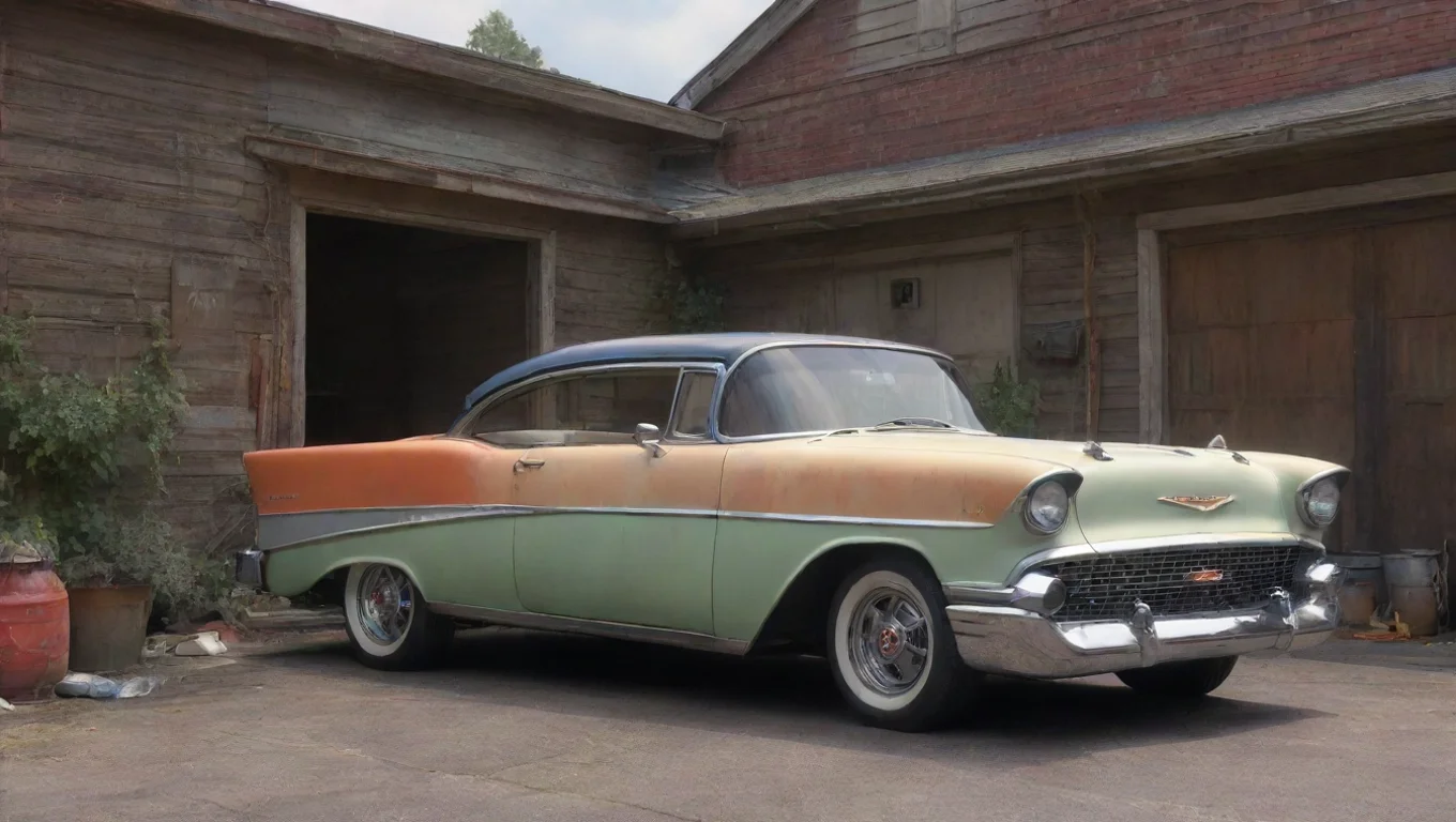Backdrop background environment neutral colors artstation nostalgic colorful relaxing chill Garage 56 Chevy Garage 56 Chevy The car is just sitting there undefined