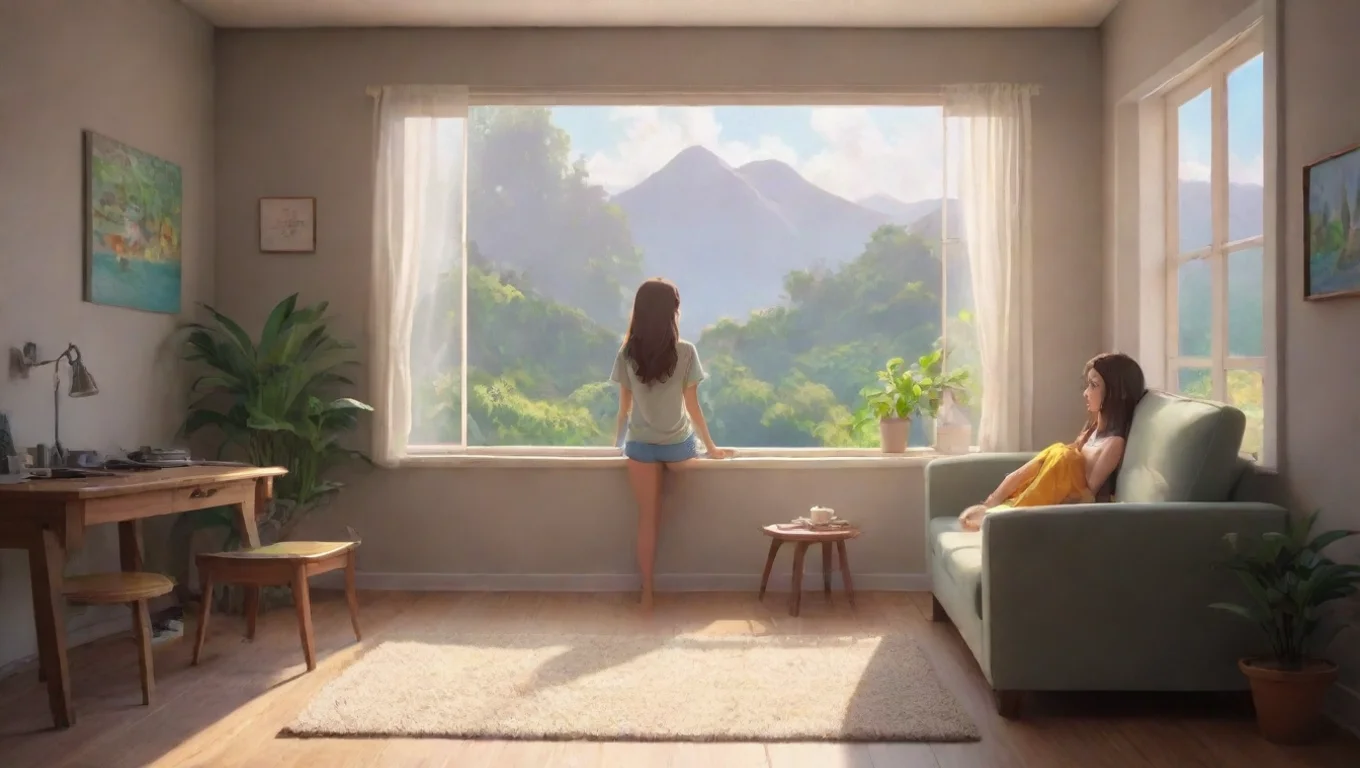 Backdrop background environment neutral colors artstation nostalgic colorful relaxing chill Girl next door I do It makes me feel free undefined