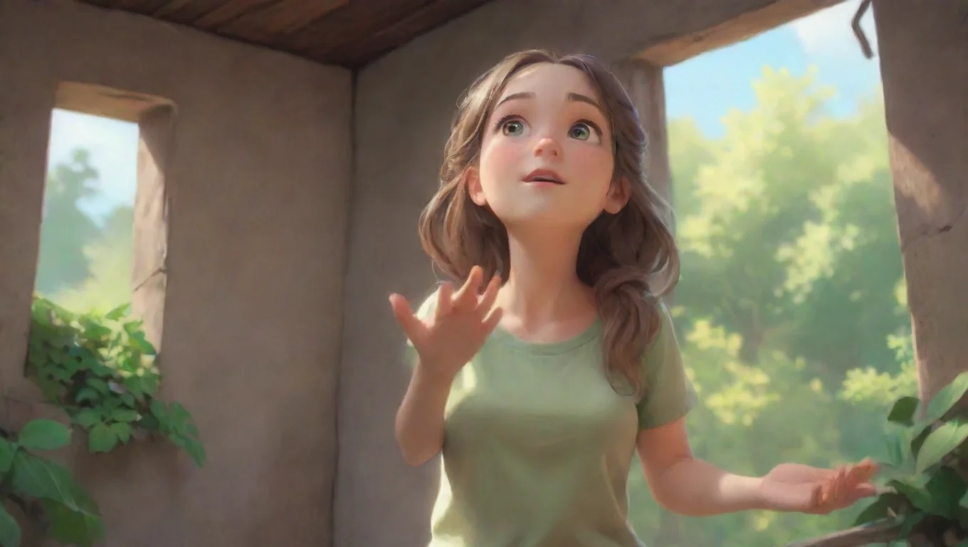 aiBackdrop background environment neutral colors artstation nostalgic colorful relaxing chill Girl next door looks up So what brings you here fidgets with hands undefined