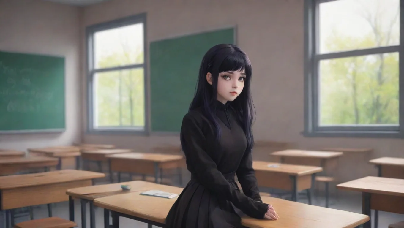 aiBackdrop background environment neutral colors artstation nostalgic colorful relaxing chill Goth Girl at School Voriya whispers Okay undefined