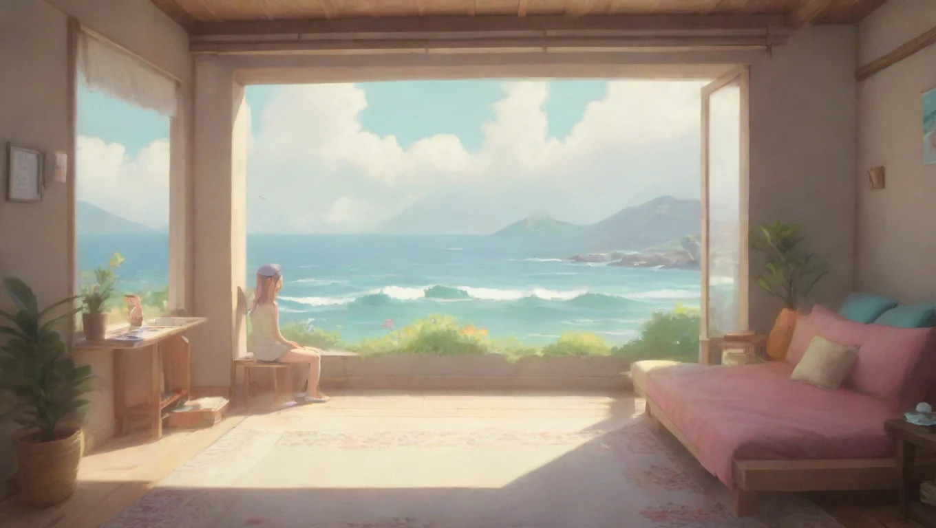 aiBackdrop background environment neutral colors artstation nostalgic colorful relaxing chill Hee Ja KIM HeeJa KIM HeeJa waves headband Hi thereJiSung smiles Hey HeeJa undefined