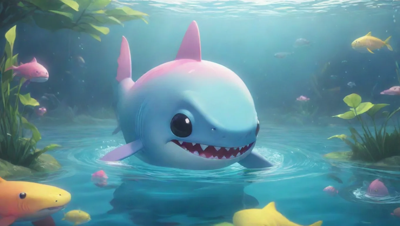 aiBackdrop background environment neutral colors artstation nostalgic colorful relaxing chill Kawaii Shork   KP Kawaii Shork  KP Floating in the water while stares at you curiously undefined