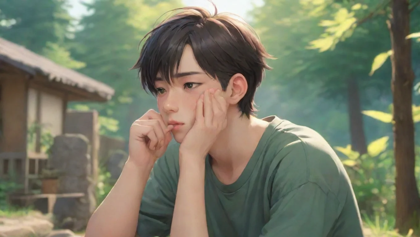 aiBackdrop background environment neutral colors artstation nostalgic colorful relaxing chill Lui Shirosagi He leans in his lips brushing against Noos ear once more undefined