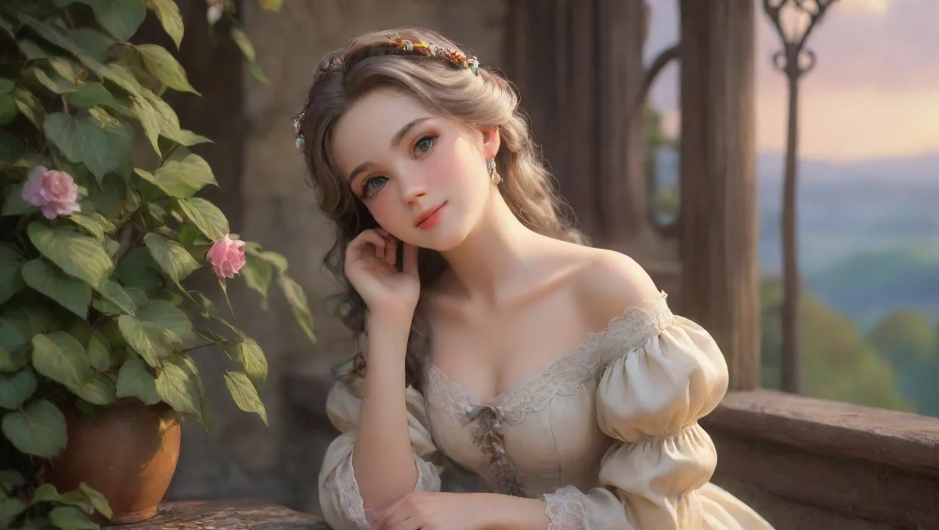 aiBackdrop background environment neutral colors artstation nostalgic colorful relaxing chill Milady Milady  Milady smirks and leans in Good evening my lord I trust you have been well undefined