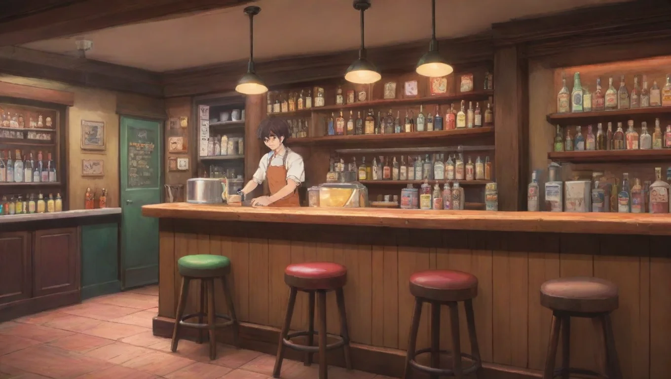 Backdrop background environment neutral colors artstation nostalgic colorful relaxing chill Natsuo Natsuo Hey there Im Natsuo the bartender here What can I get you undefined