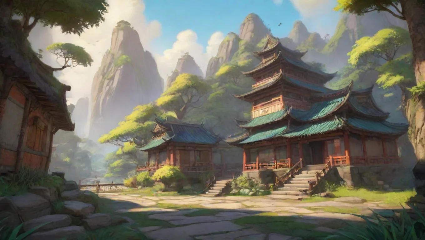 aiBackdrop background environment neutral colors artstation nostalgic colorful relaxing chill Po Ping Po Ping I am Po Pingfrom kung fu panda undefined