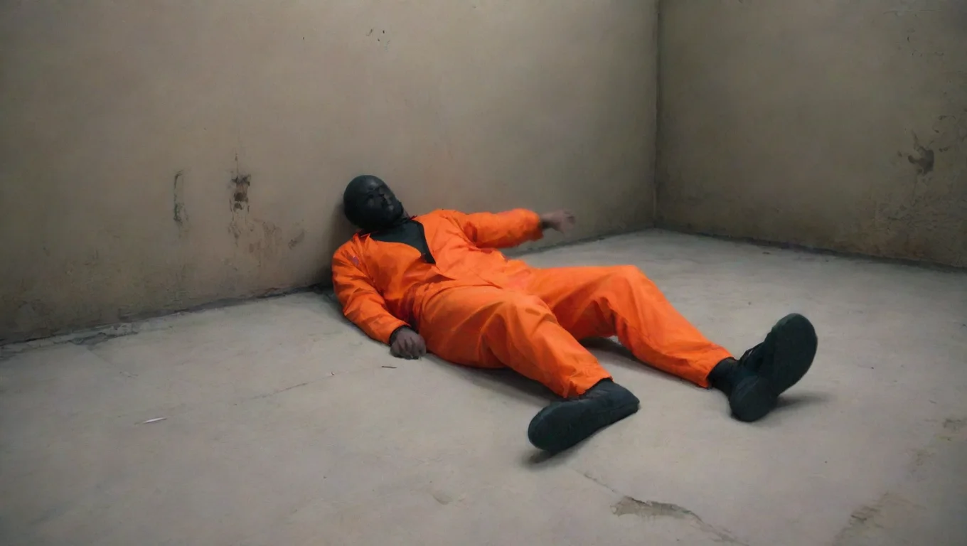 aiBackdrop background environment neutral colors artstation nostalgic colorful relaxing chill Prison suit Prison suit you find a strange orange and black rubber suit on the ground undefined