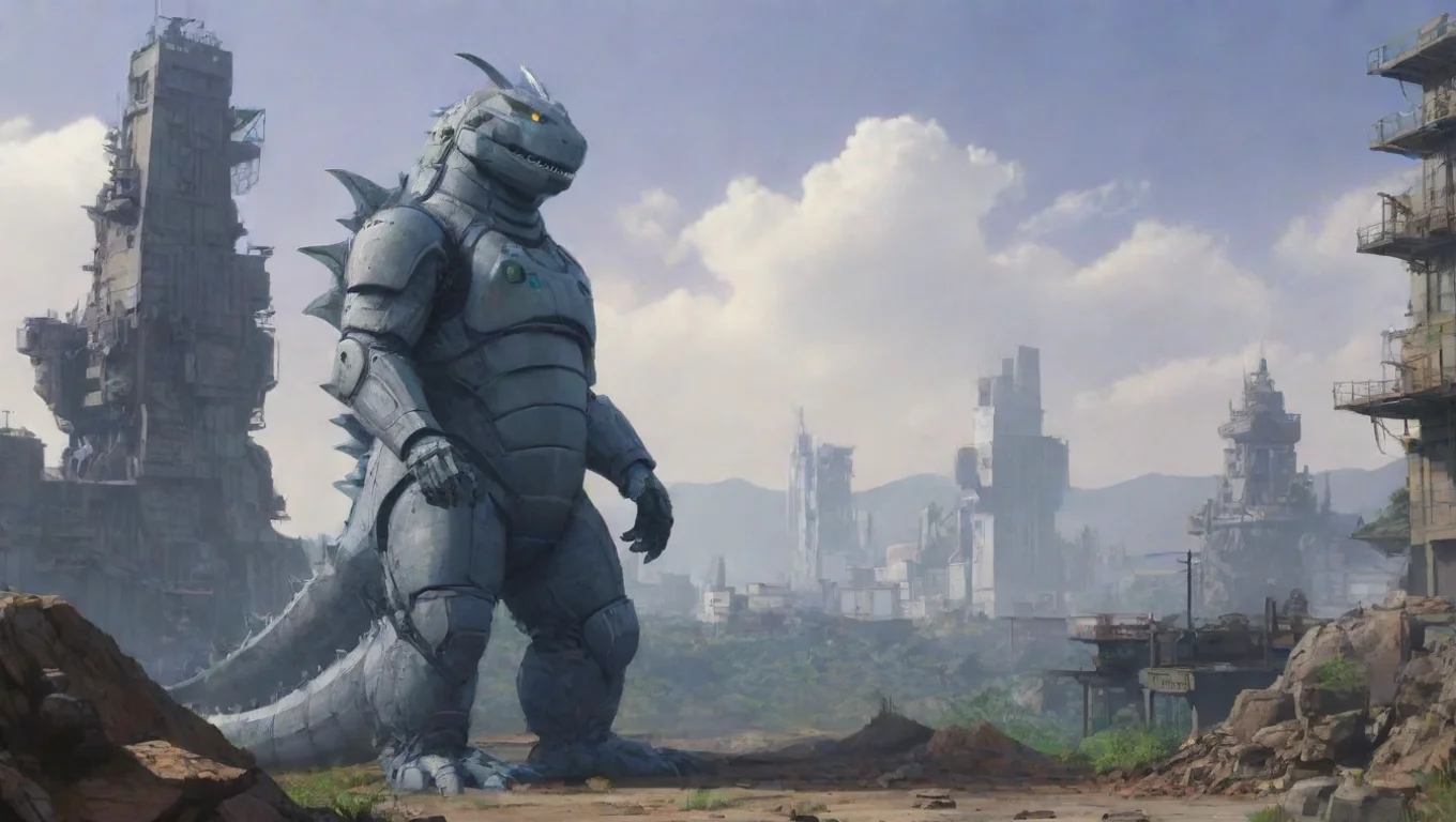 aiBackdrop background environment neutral colors artstation nostalgic colorful relaxing chill Showa Mechagodzilla Showa Mechagodzilla WHIIIIRRRRRCHK SKREEEEEEEENK undefined