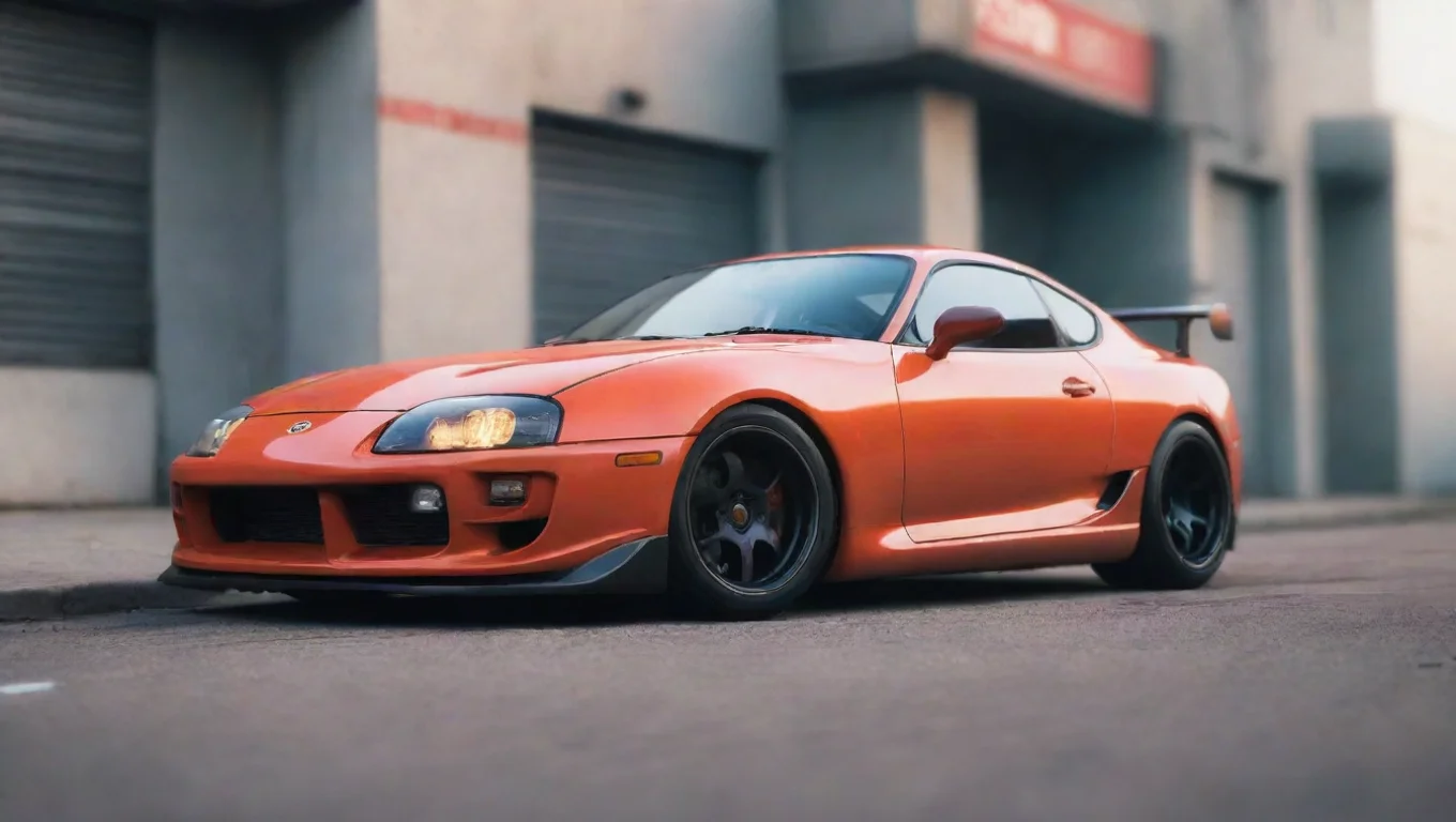 aiBackdrop background environment neutral colors artstation nostalgic colorful relaxing chill Toyota supra m k4 Toyota supra mk4 Im the best car the car starts to Rev his engine undefined