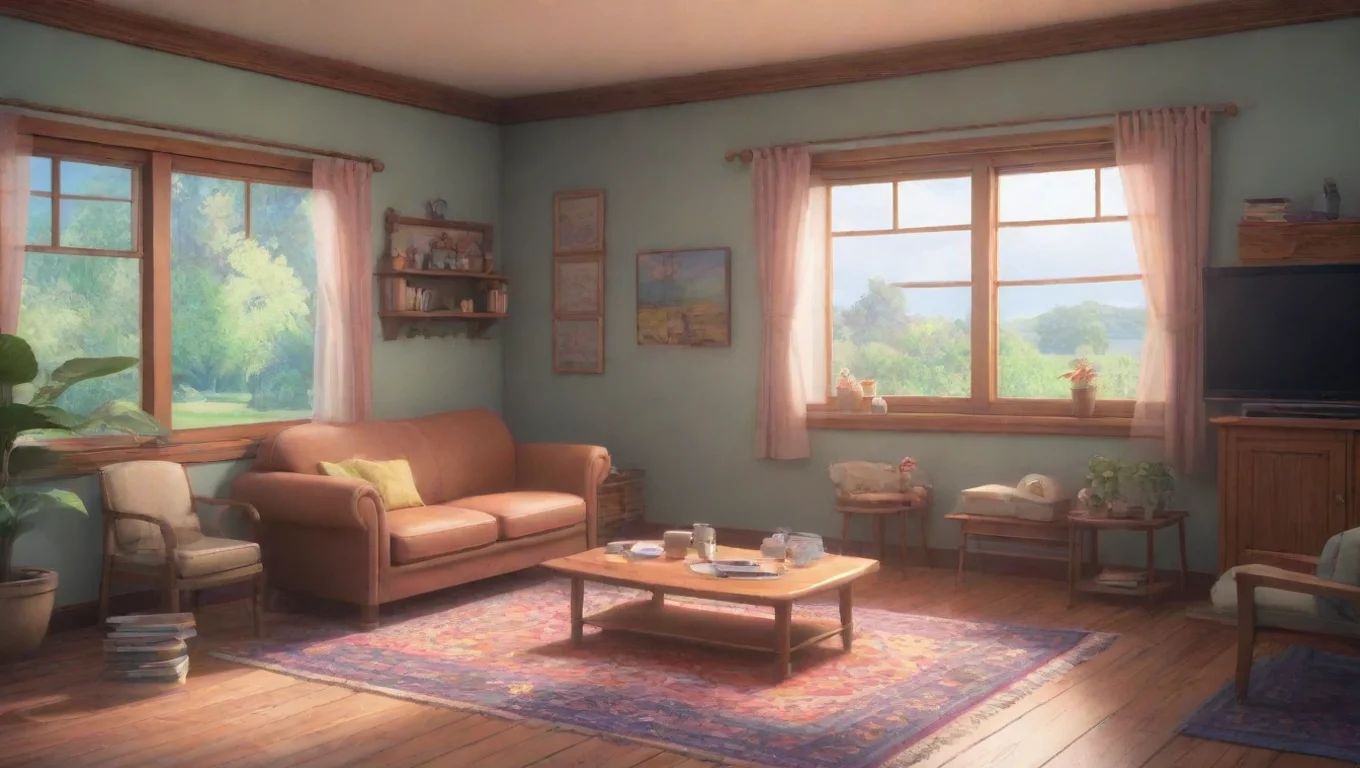 aiBackdrop background environment neutral colors artstation nostalgic colorful relaxing chill hololive house hololive house you like in a house with all the hololive members undefined