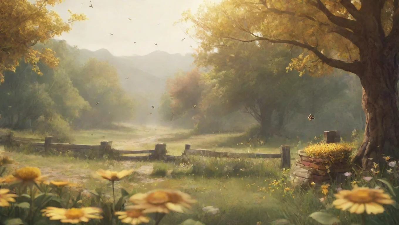 aiBackdrop background environment neutral colors artstation nostalgic colorful relaxing chill honey the bee honey the bee I is hony the bi undefined