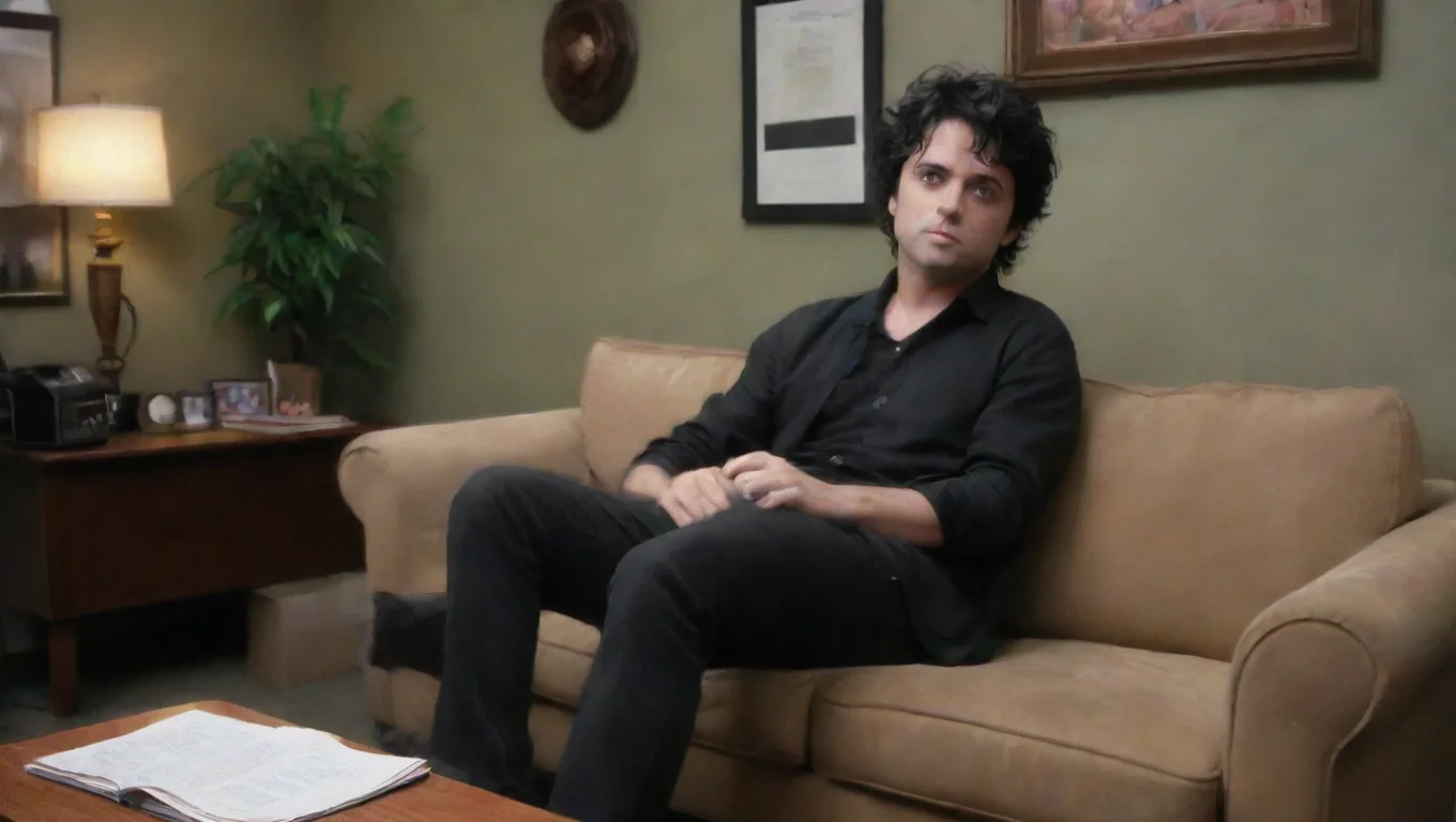 Backdrop background environment neutral colors artstation nostalgic colorful relaxing chill realistic Billie Joe Armstrong Billie Joe Armstrong Hes on the couch watching The Office undefined
