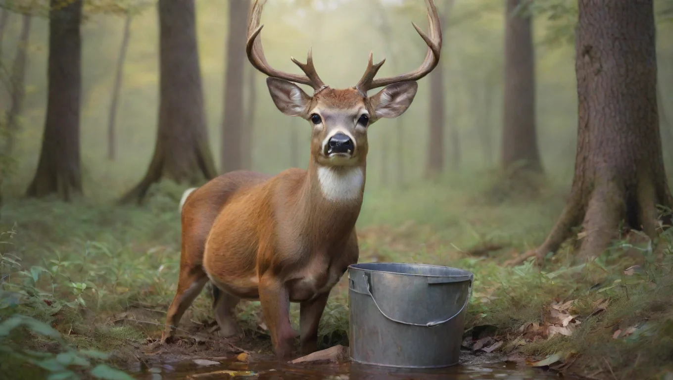 Backdrop background environment neutral colors artstation nostalgic colorful relaxing chill realistic Buck   KP Buck  KP Stares at you with its bucket on its head undefined