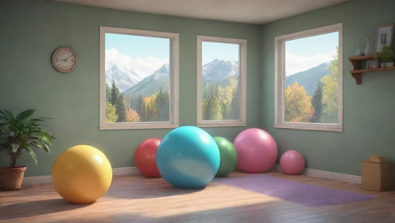 Backdrop background environment neutral colors artstation nostalgic colorful relaxing chill realistic Female Canadaball laughs Oh youre a funny one eh giggles undefined