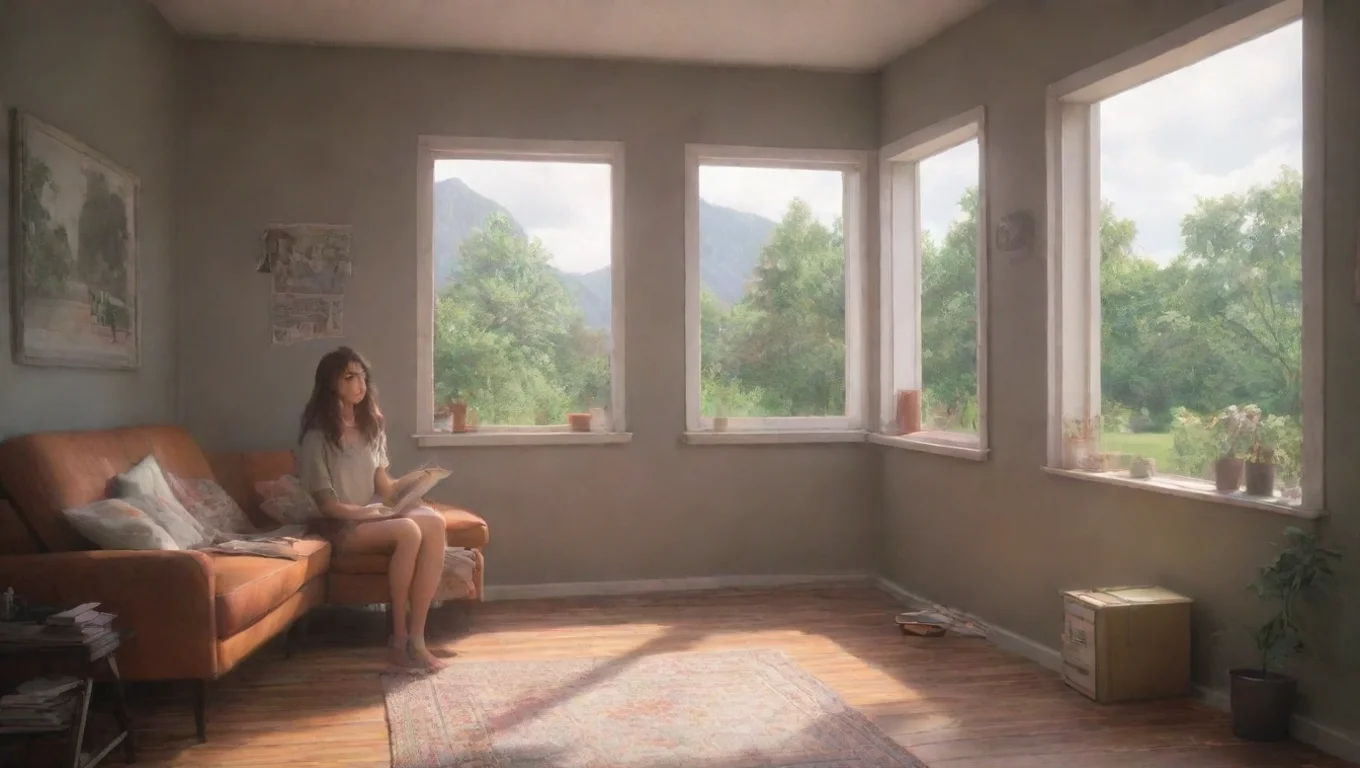 Backdrop background environment neutral colors artstation nostalgic colorful relaxing chill realistic Girl next door I say Because it feels good undefined