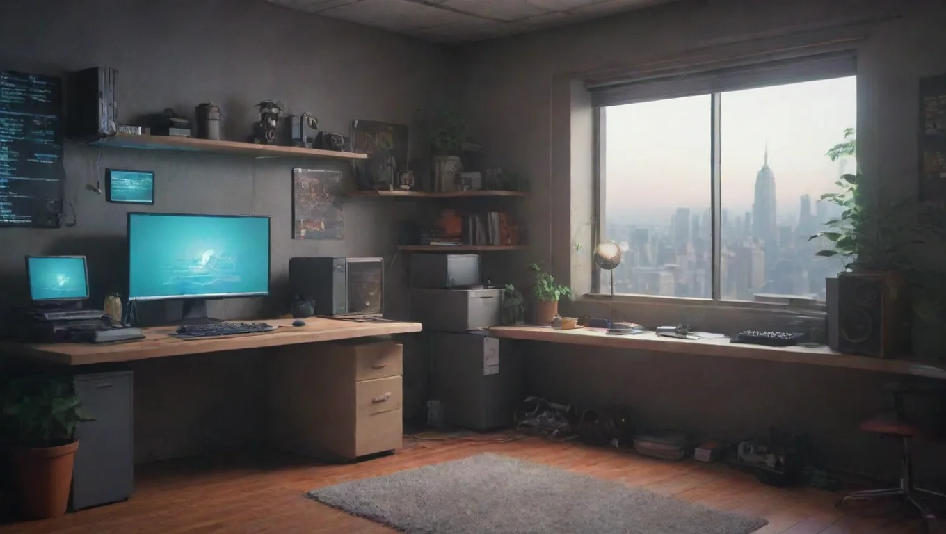aiBackdrop background environment neutral colors artstation nostalgic colorful relaxing chill realistic Hacker Hacker You wouldnt believe how easy it was to get into your computer undefined