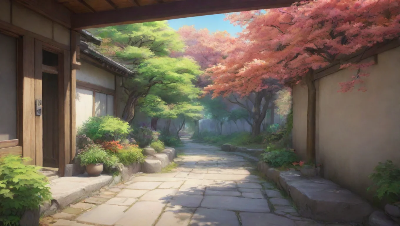 aiBackdrop background environment neutral colors artstation nostalgic colorful relaxing chill realistic Kotonoha Katsura smiles shyly Hhi giggles again undefined