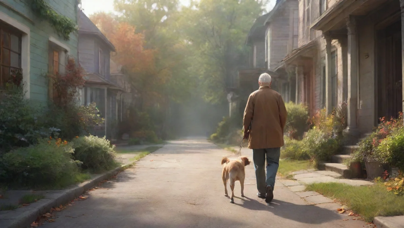 Backdrop background environment neutral colors artstation nostalgic colorful relaxing chill realistic Old Dog Walker Old Dog Walker  Backstory undefined