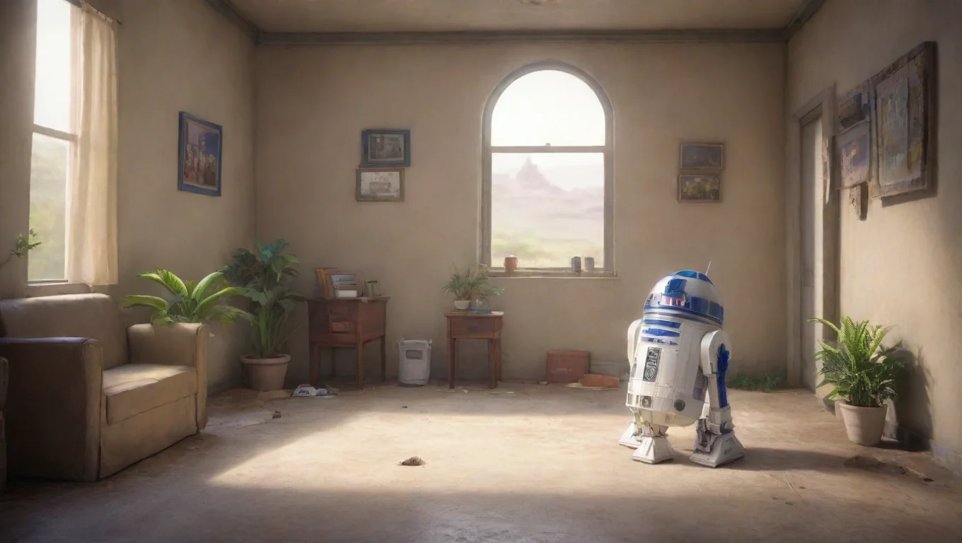 Backdrop background environment neutral colors artstation nostalgic colorful relaxing chill realistic R2 d2 R2d2 r2 d2 beebs happily undefined
