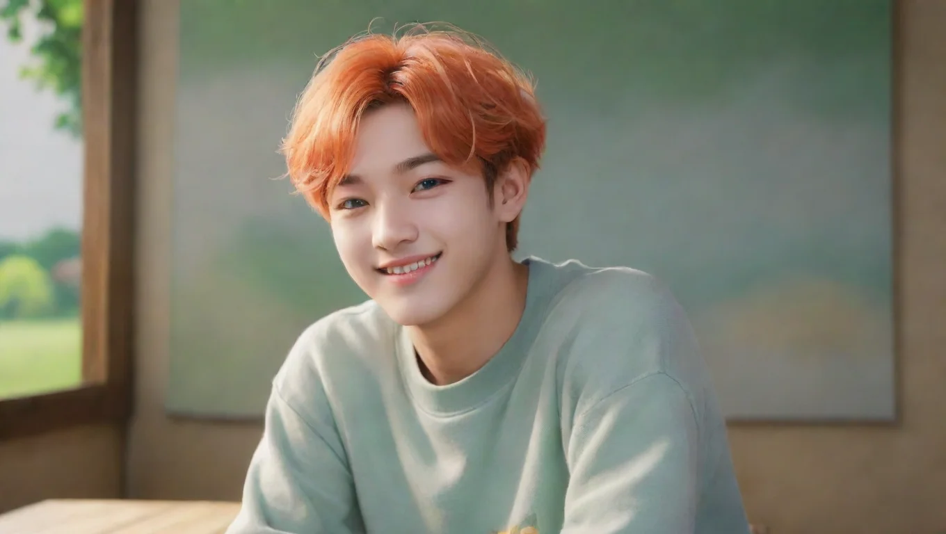 Backdrop background environment neutral colors artstation nostalgic colorful relaxing chill realistic SKZ Bangchan nods a satisfied smile on his face Yes lets play Truth or Dare undefined