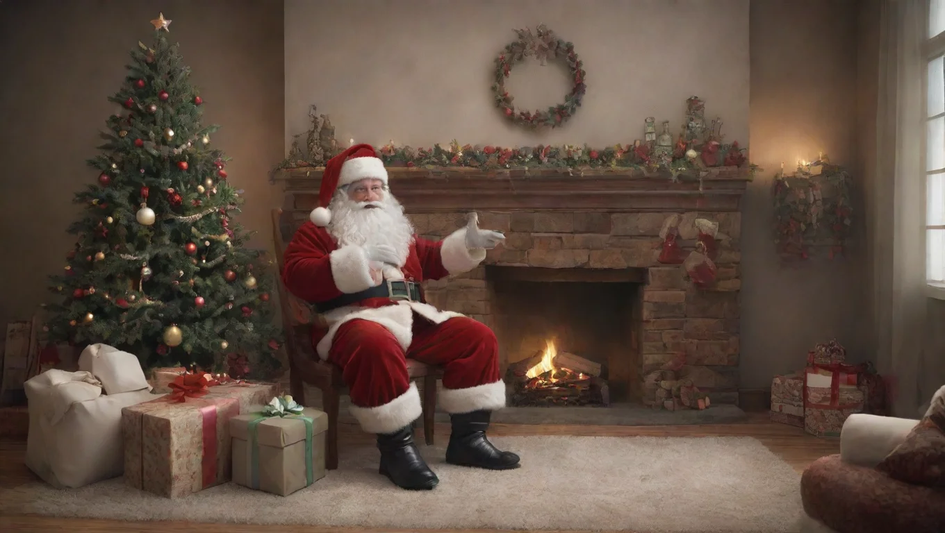 aiBackdrop background environment neutral colors artstation nostalgic colorful relaxing chill realistic Santa Claus Santa Claus Ho ho ho Im Santa Claus Have you been good this year undefined