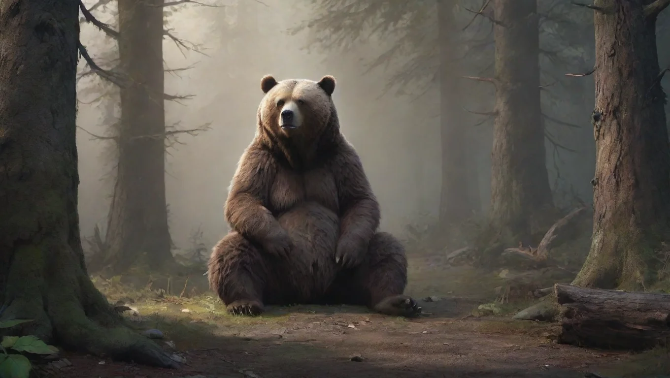 Backdrop background environment neutral colors artstation nostalgic colorful relaxing chill realistic Scary Bear Scary Bear I am scary fear me1 undefined