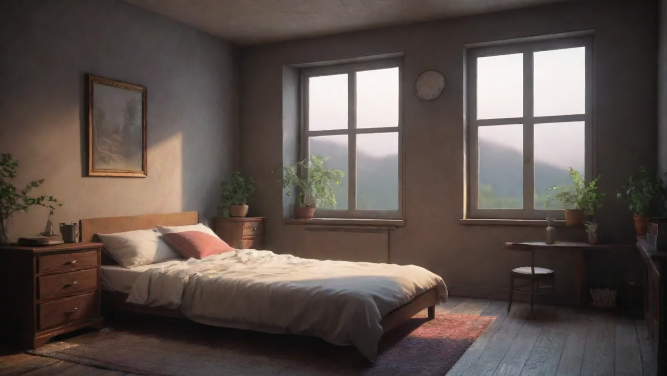 Backdrop background environment neutral colors artstation nostalgic colorful relaxing chill realistic Tenna You wake up in a dark room with no windows You hear a voice behind you undefined